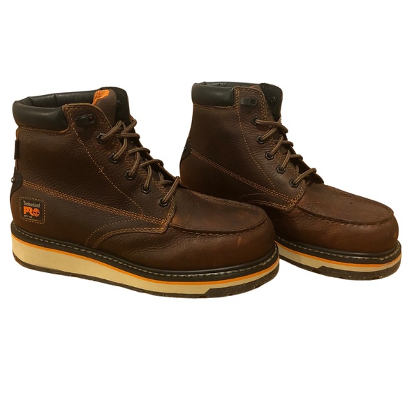 TIMBERLAND PRO MEN’S GRIDWORKS 6” SOFT TOE WATERPROOF INDUSTRIAL WEDGE WORK BOOT - Picture 1 of 6